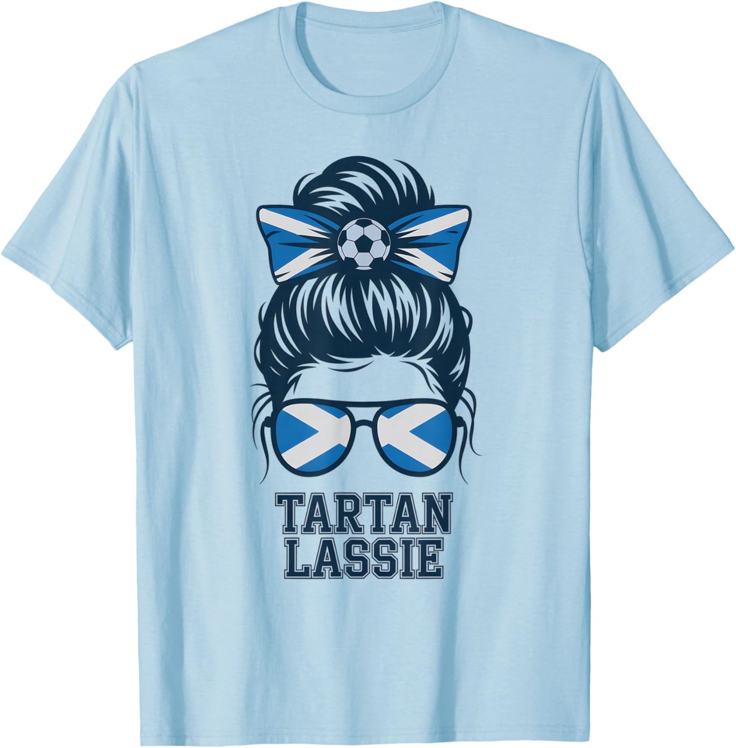 Pretty Scottish Girl Tartan Lassie Trip Vacation Favorite T-Shirt - T-Shirt | Light Blue