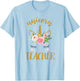 Unicorn Teacher Shirt, Teacher Appreciation Gift T-Shirt - T-Shirt | Light Blue