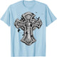 Christian Cross - Cool Strong Cross with Birds T-Shirt - T-Shirt | Light Blue