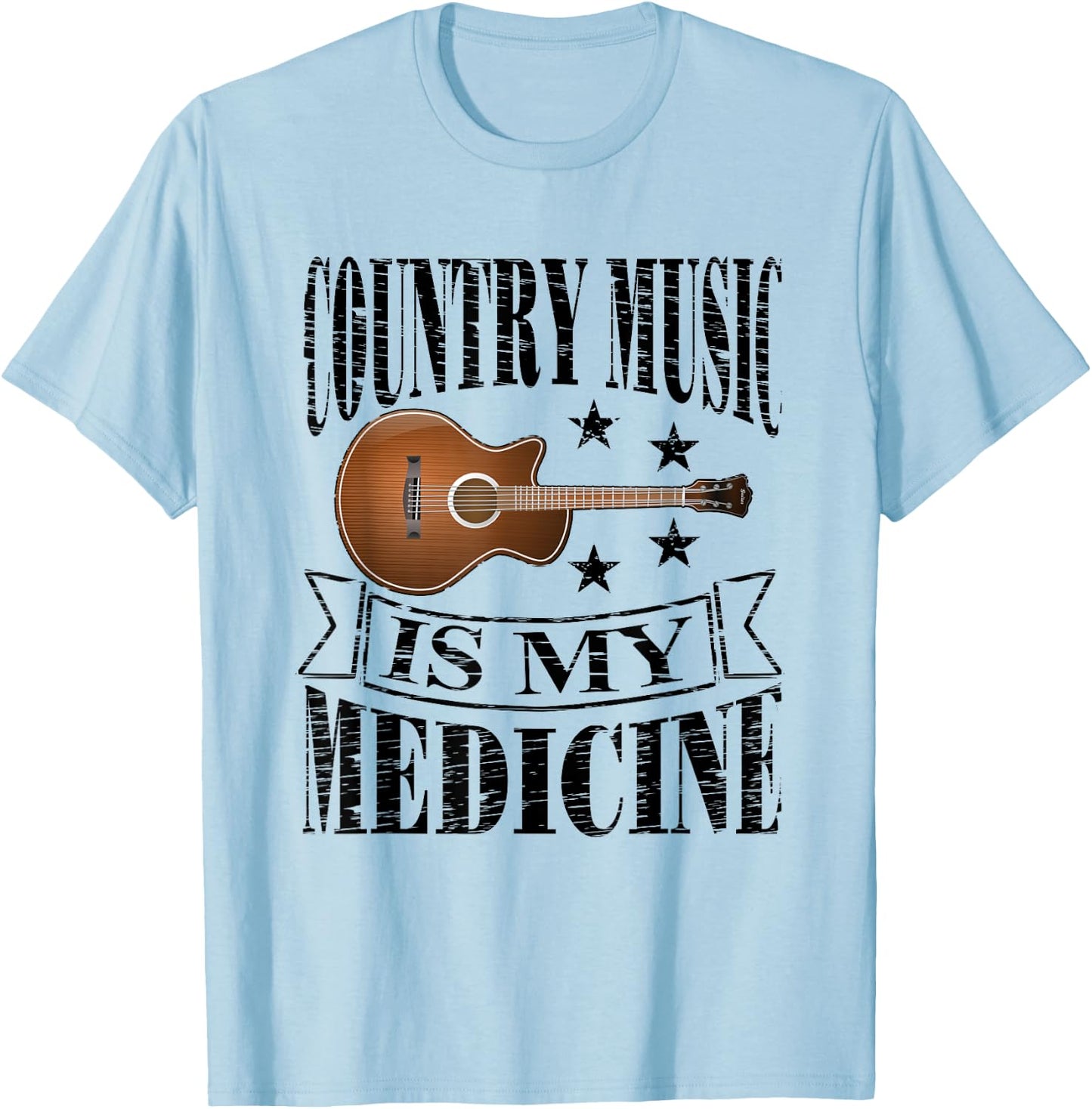 Country Music Is My Medicine T Shirt Gifts T-Shirt - T-Shirt | Light Blue