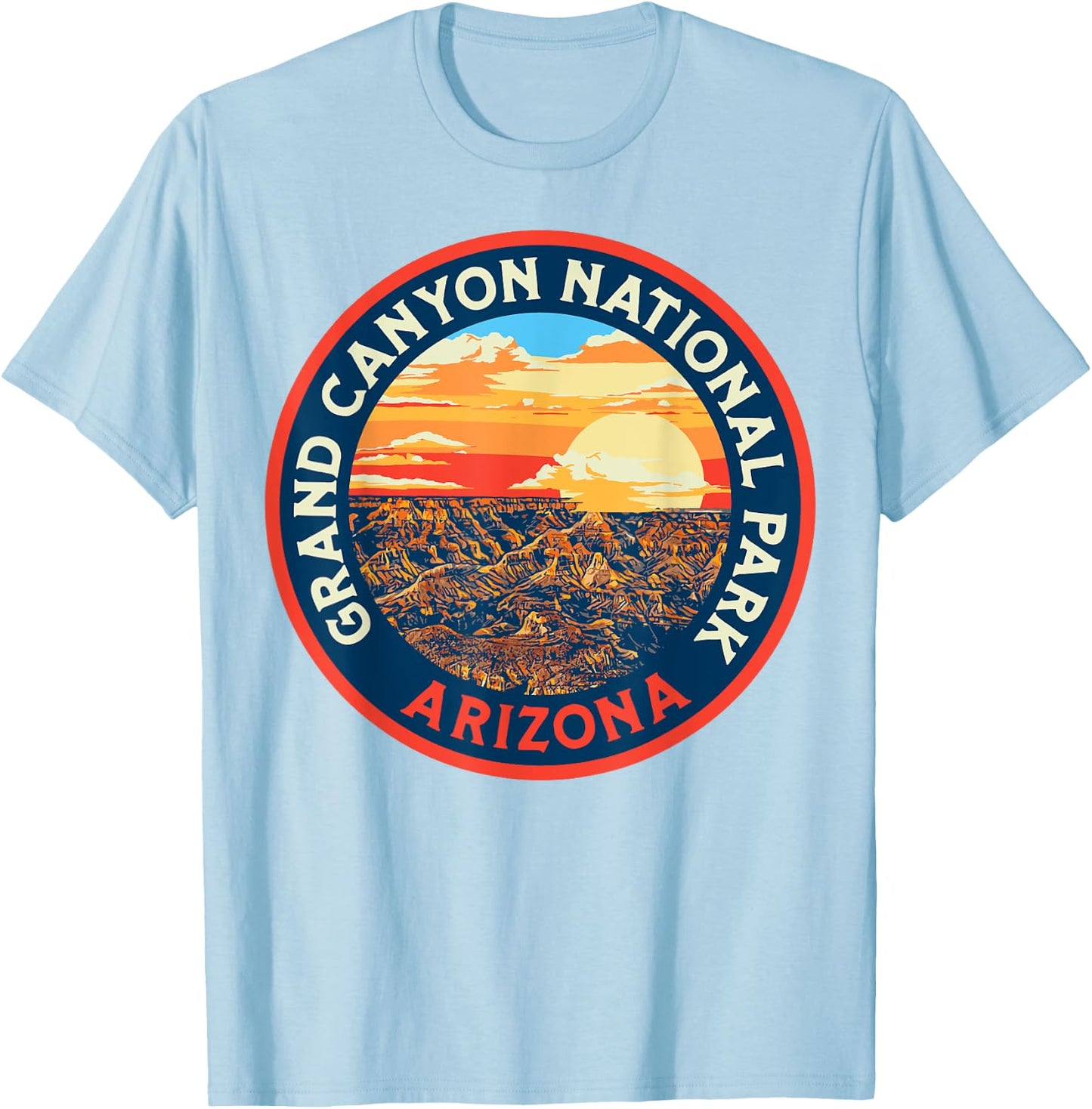 Vintage Grand Canyon National Park Retro 80s Graphic T-Shirt - T-Shirt | Light Blue