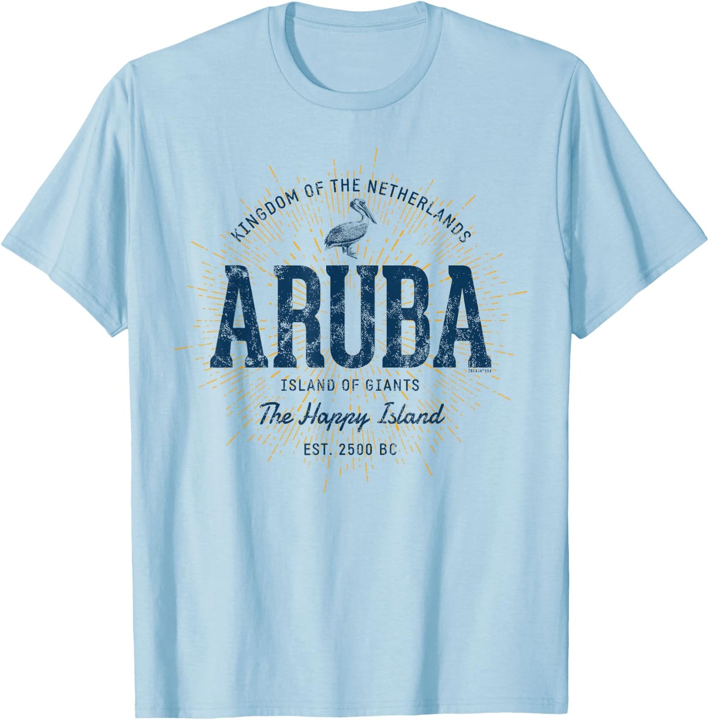 Vintage Aruba Retro T-Shirt - T-Shirt | Light Blue