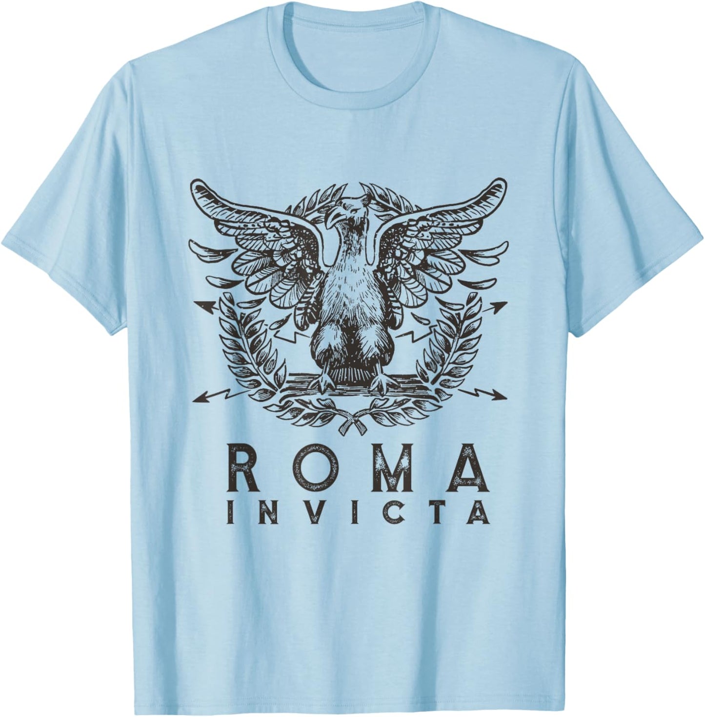 History Of Ancient Rome SPQR Roman Eagle Roma Invicta T-Shirt - T-Shirt | Light Blue
