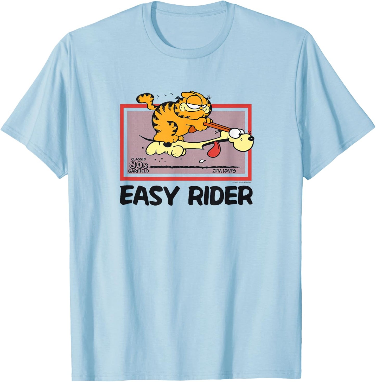 Garfield Vintage Easy Rider T-Shirt - T-Shirt | Light Blue