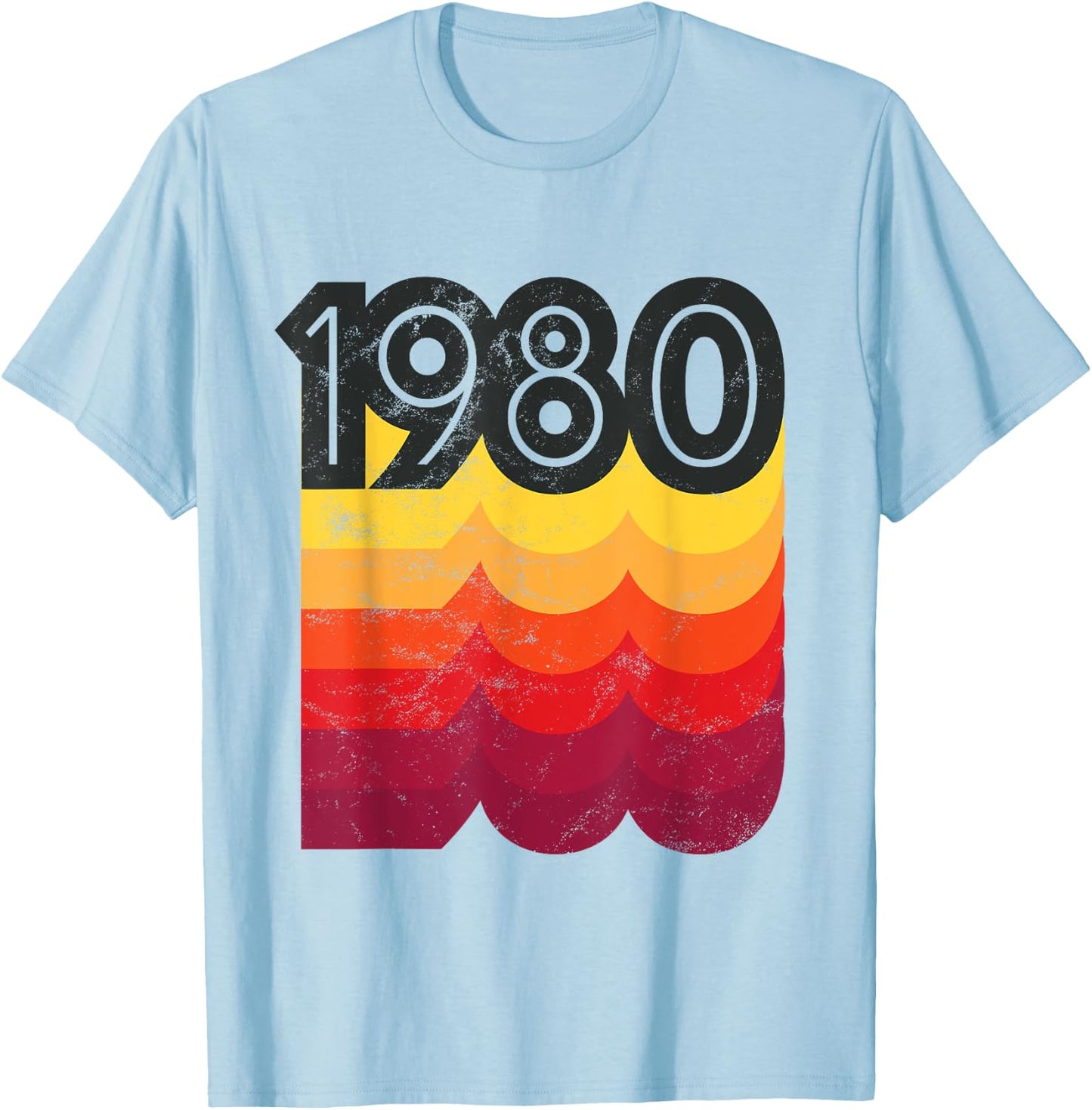 Birthday 80s Style Retro 1980 T-Shirt - T-Shirt | Light Blue