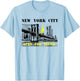 New York Open for Tennis | NYC Skyline Tennis T-Shirt - T-Shirt | Light Blue