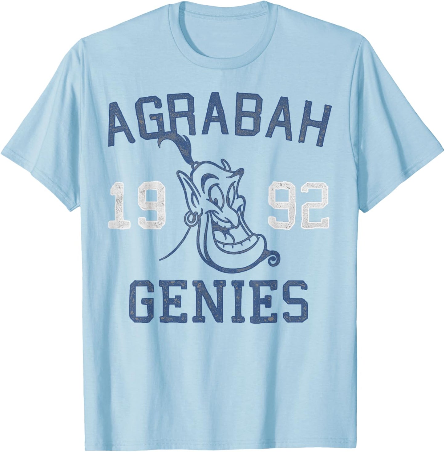 Disney Aladdin Genie Agrabah Genies 1992 Graphic T-Shirt - T-Shirt | Light Blue