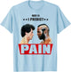 Rocky 3 I Predict Pain Rocky and Clubber Face Off Portrait T-Shirt - T-Shirt | Light Blue