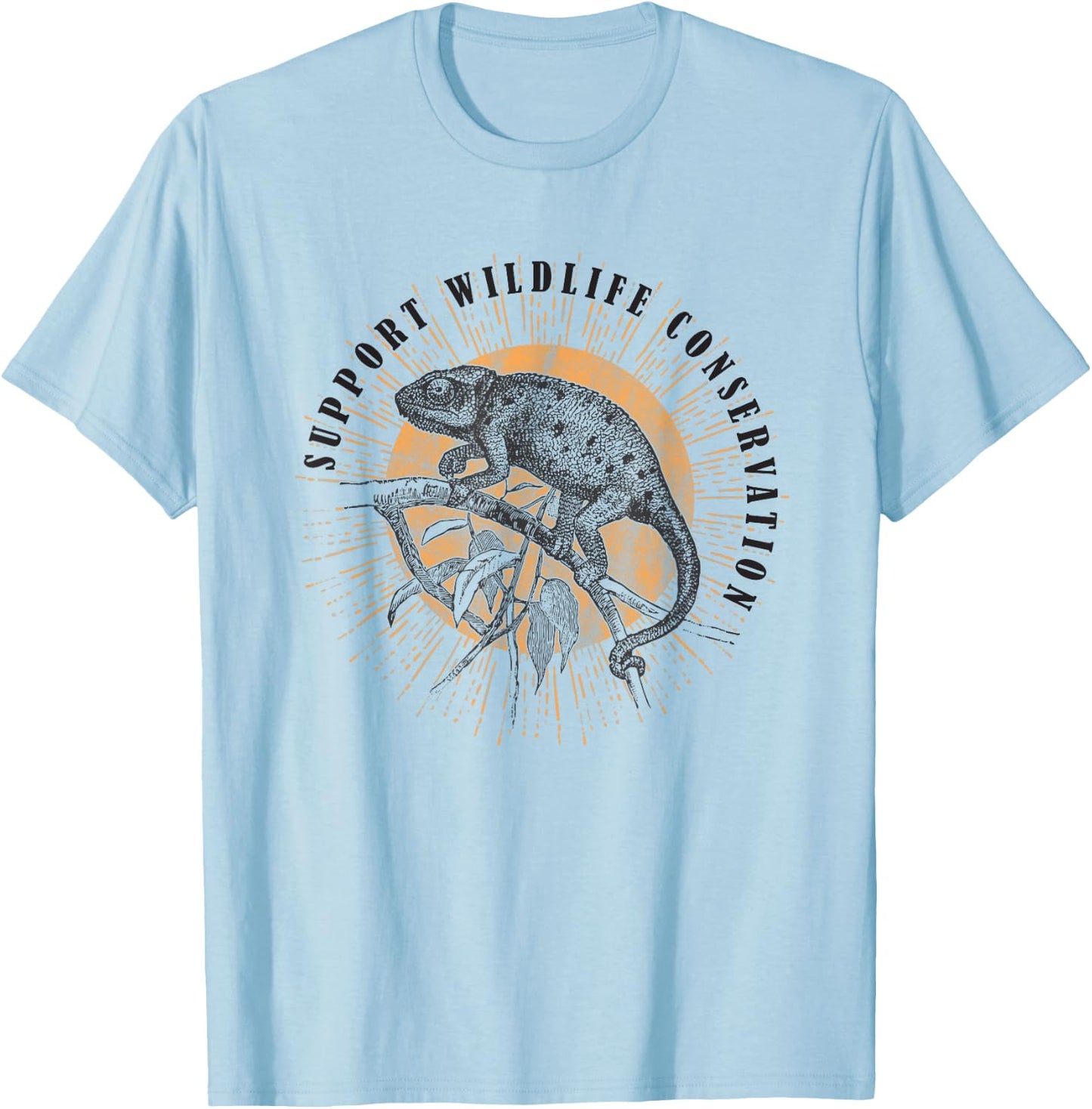 Chameleon Wildlife Conservation Animal Reptile Lover Gift T-Shirt - T-Shirt | Light Blue