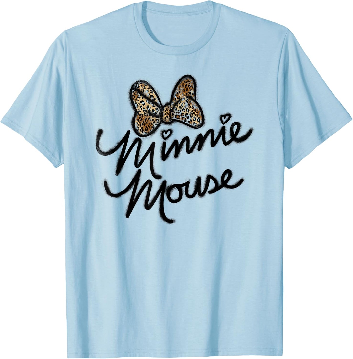 Disney - Minnie Mouse Leopard Autograph T-Shirt - T-Shirt | Light Blue