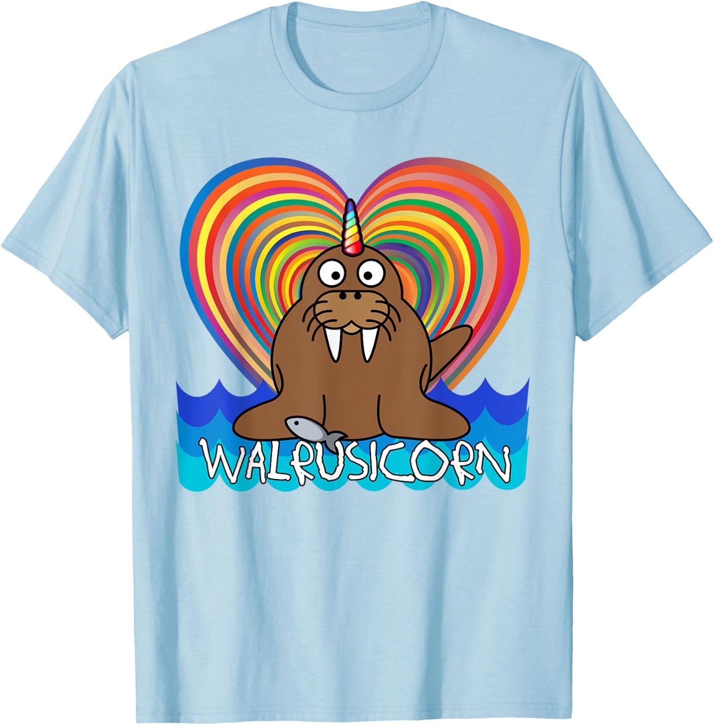 WALRUSICORN T Shirt Walrus Unicorn T-Shirt - T-Shirt | Light Blue