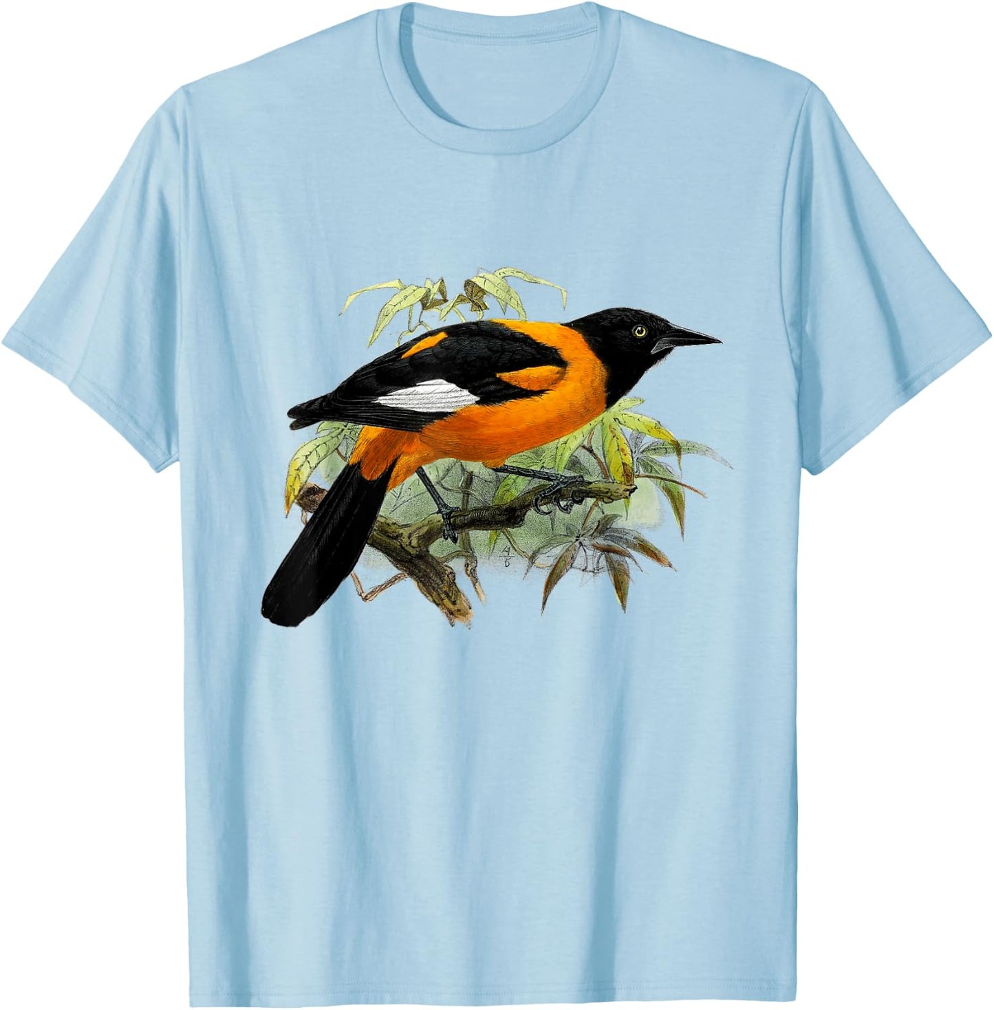 Vintage Oriole bird common in Baltimore Maryland T-Shirt - T-Shirt | Light Blue