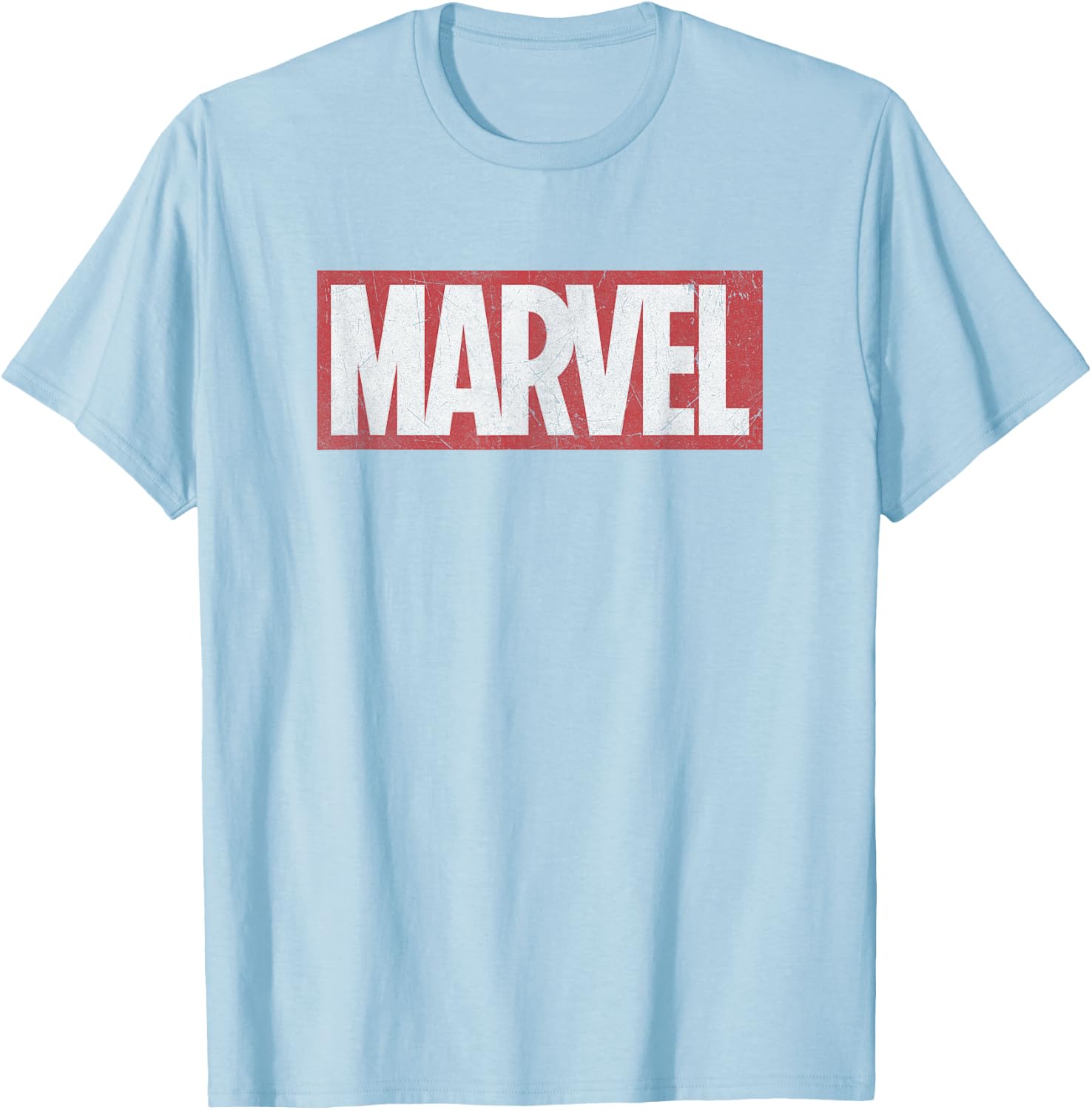 Marvel Classic Distressed Logo Graphic C1 T-Shirt - T-Shirt | Light Blue