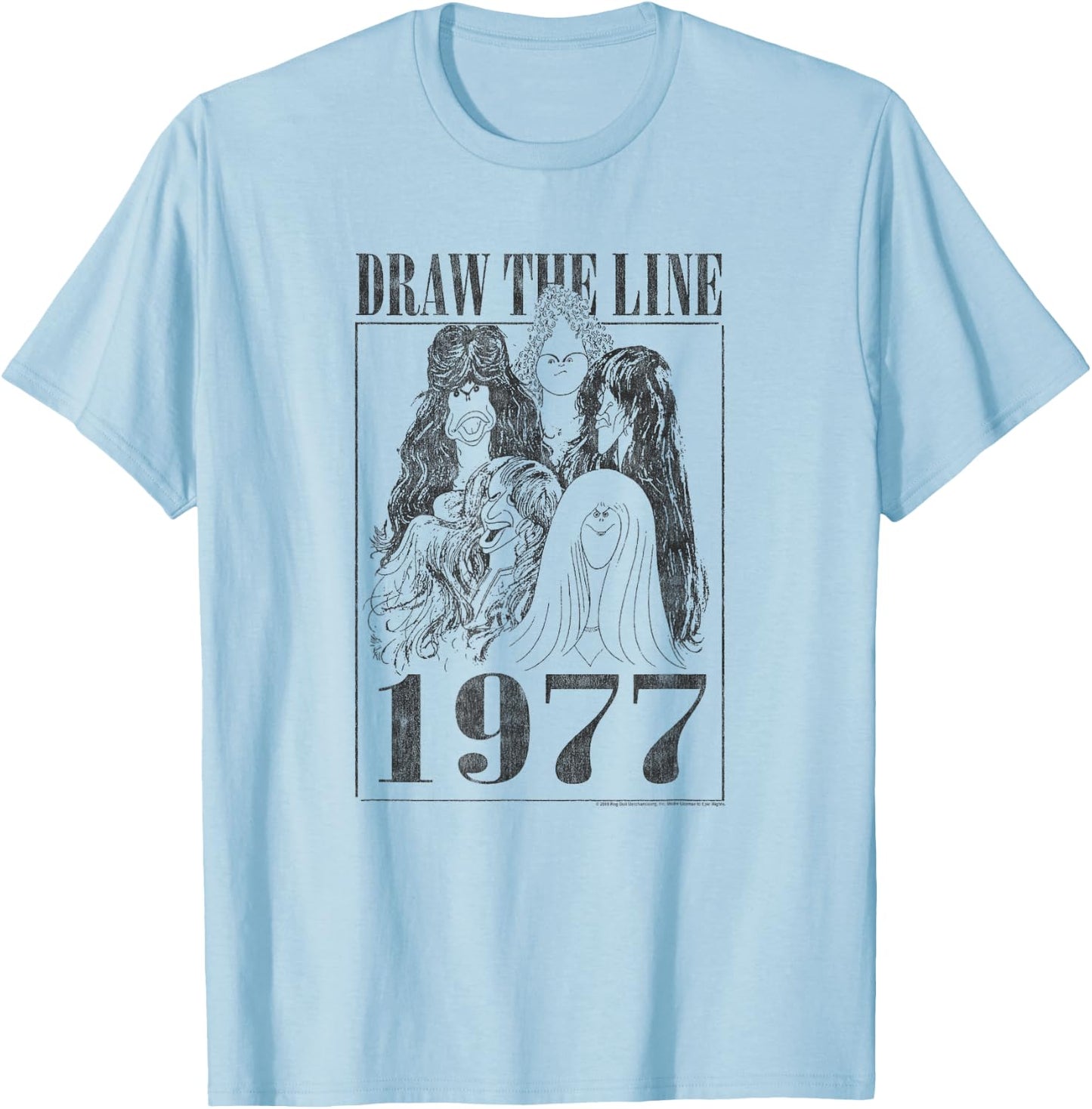 Aerosmith - Draw the Line 1977 T-Shirt - T-Shirt | Light Blue