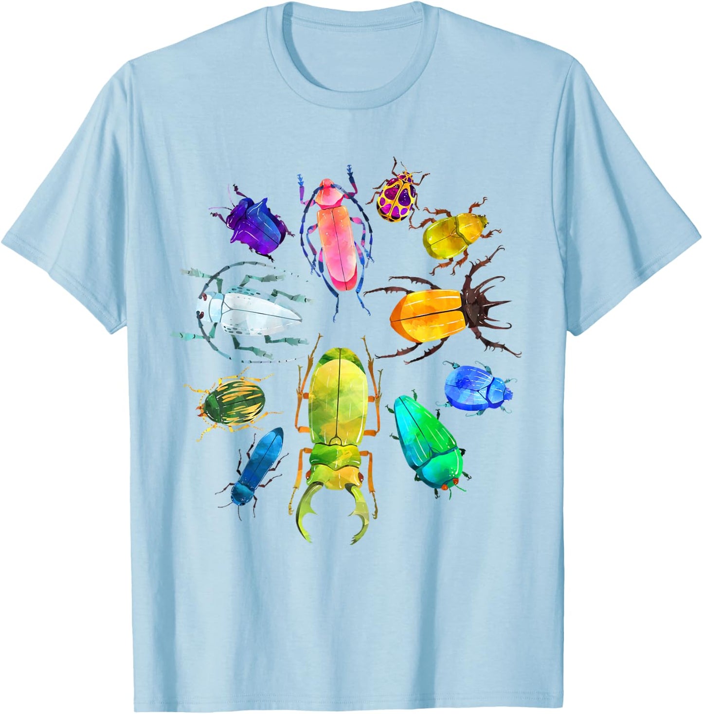 Fun Cute Bugs Insects Beetles Kid Boy Girl Adult Bug Catcher T-Shirt - T-Shirt | Light Blue