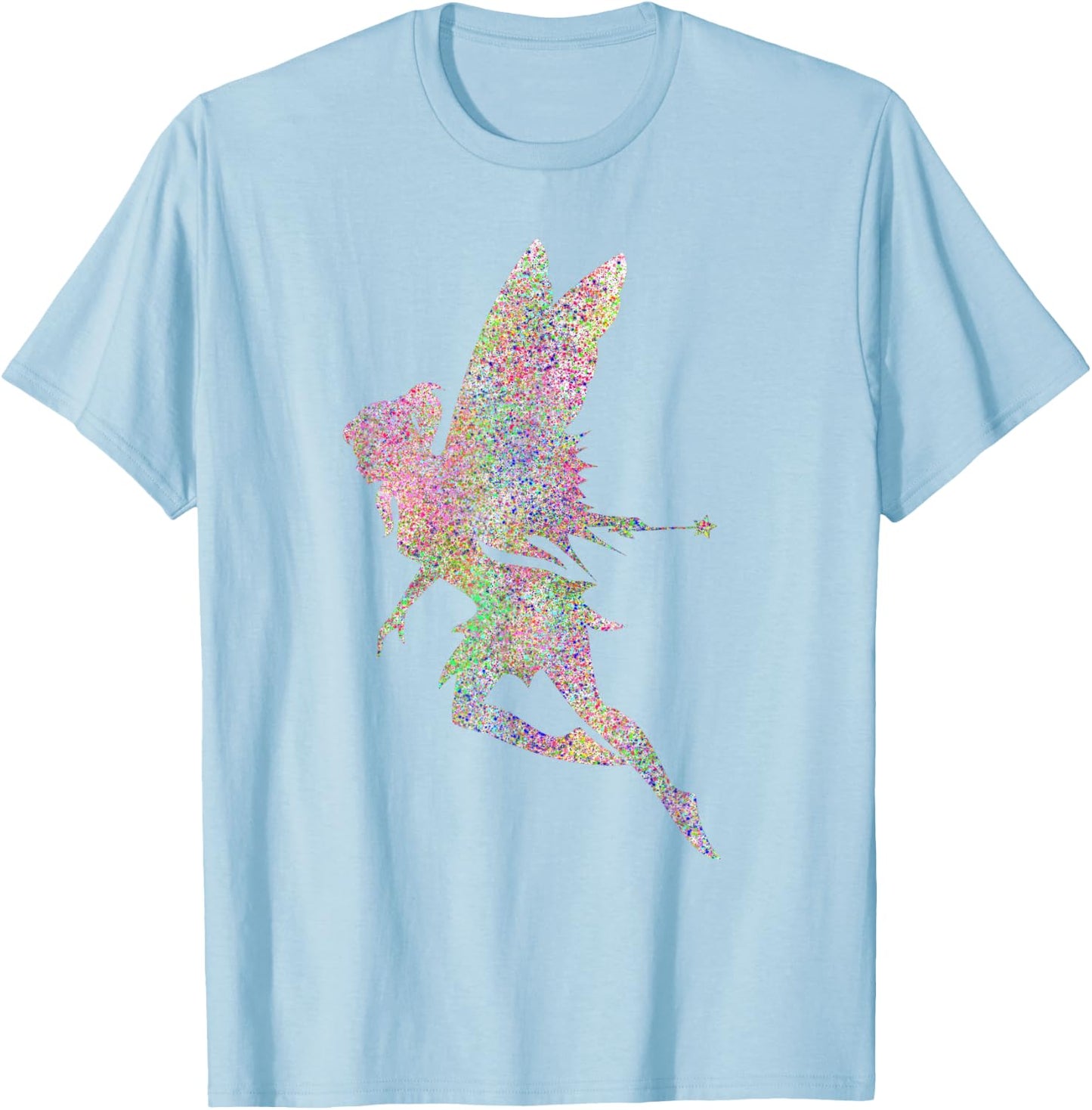 Cute Fairy Girl Rainbow T-Shirt - T-Shirt | Light Blue