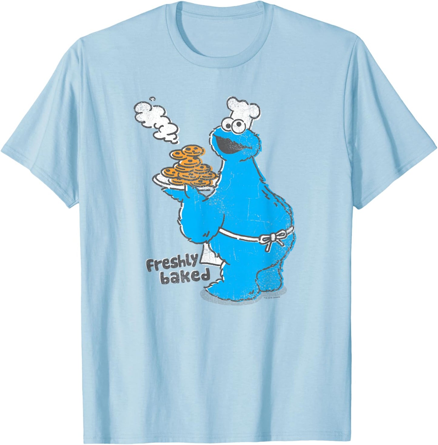 Sesame Street Cookie Monster Freshly Baked T-Shirt - T-Shirt | Light Blue