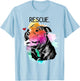 Pitbull Rescue Dog Adopt Don't Shop Watercolor Pittie Mom T-Shirt - T-Shirt | Light Blue