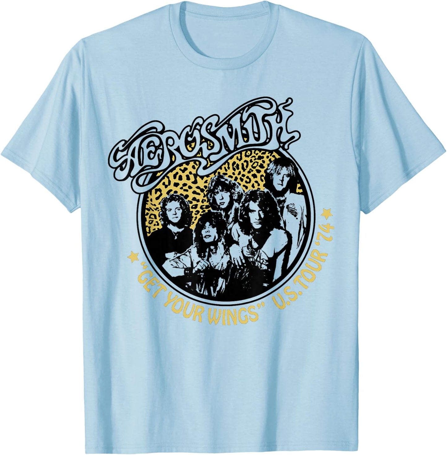 Aerosmith - Wings Tour '74 T-Shirt - T-Shirt | Light Blue