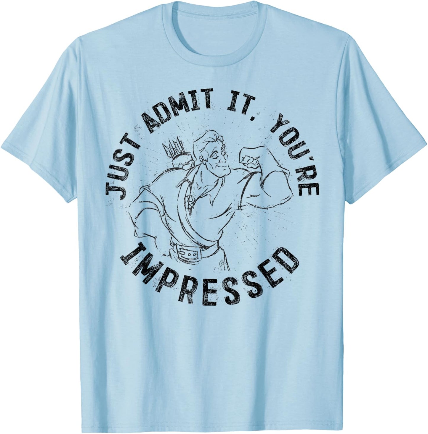 Disney Beauty & The Beast Gaston Impressive Graphic T-Shirt - T-Shirt | Light Blue