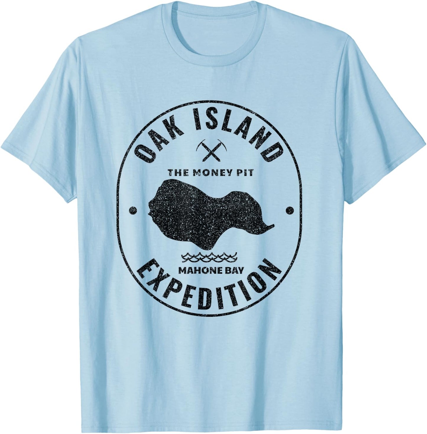 Oak Island Expedition Treasure Hunt Retro Mystery Gift T-Shirt - T-Shirt | Light Blue
