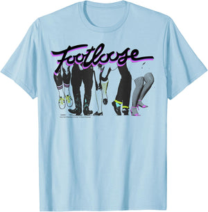 Footloose Dancing Feet Title Logo T-Shirt - T-Shirt | Light Blue