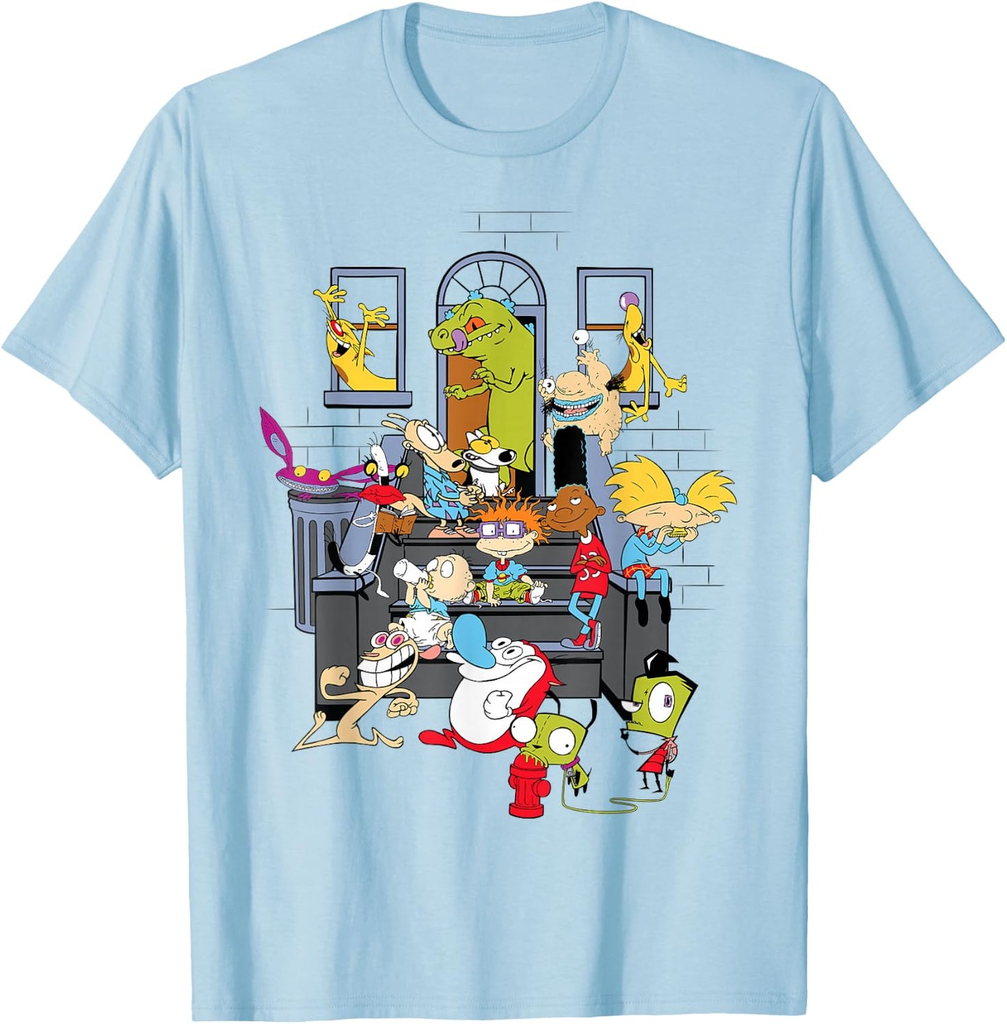Nickelodeon Classic Characters Apartment Hangout T-Shirt - T-Shirt | Light Blue