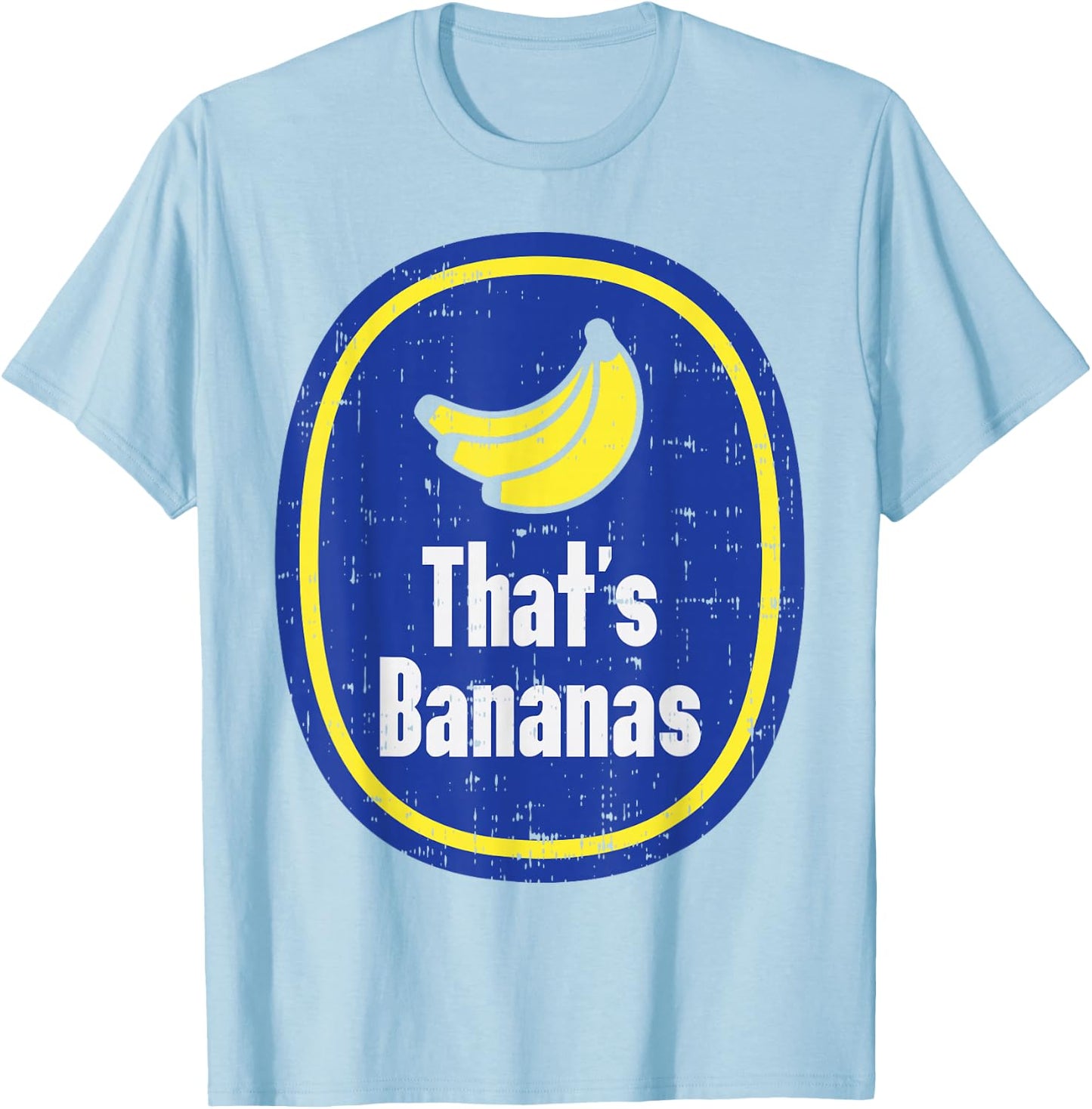 Thats Bananas Sticker Funny Fruit Lazy DIY Halloween Costume T-Shirt - T-Shirt | Light Blue