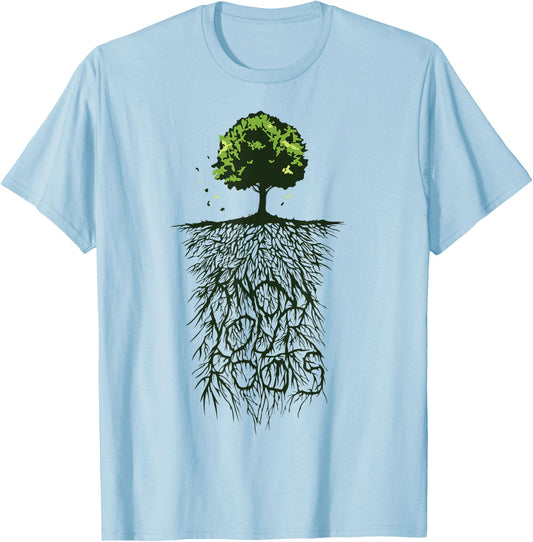 my Cool - Tree Roots, Green, Know Your Roots, Nature T-Shirt - T-Shirt | Light Blue