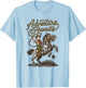 Adventure Awaits! Vintage Scouting America Western Cowboy T-Shirt - T-Shirt | Light Blue