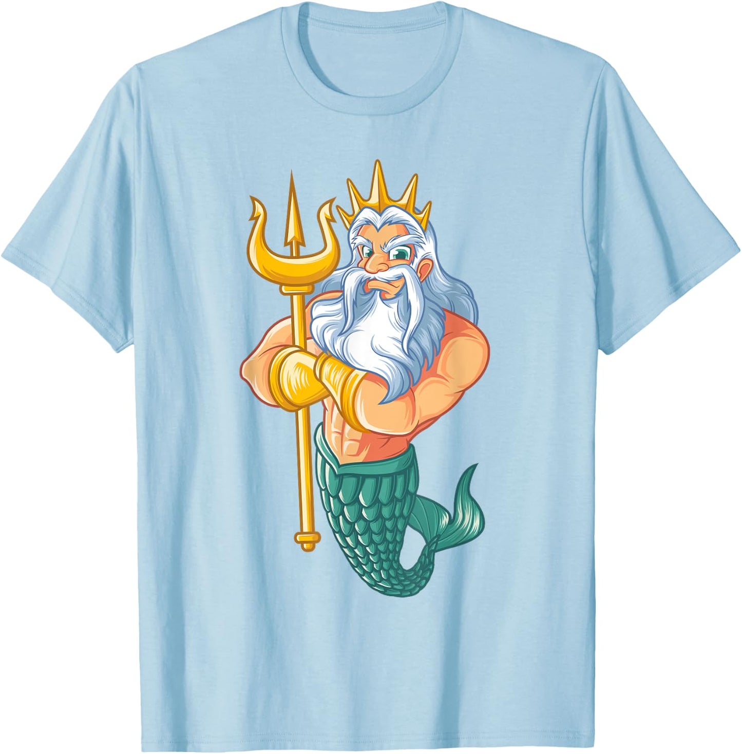 Mermaid Security Shirt | Funny Merman Swimming Gift T-Shirt - T-Shirt | Light Blue
