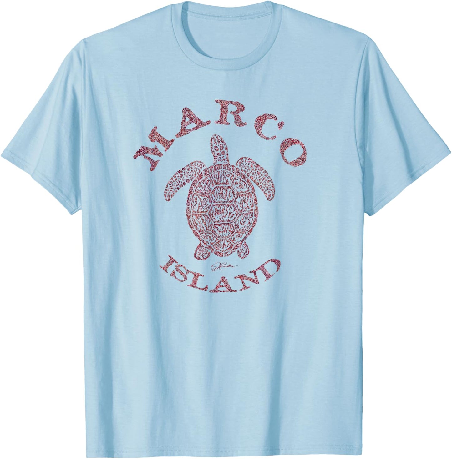 JCombs: Marco Island, FL, Sea Turtle T-Shirt - T-Shirt | Light Blue