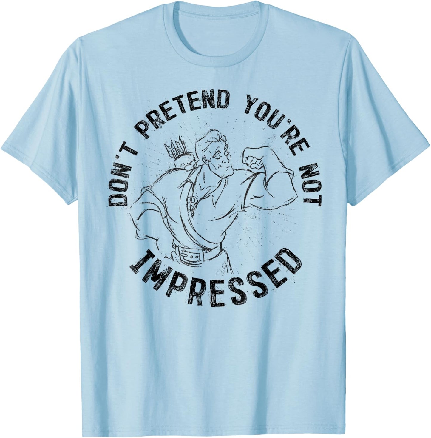 Disney Beauty And The Beast Gaston Muscles Graphic T-Shirt - T-Shirt | Light Blue