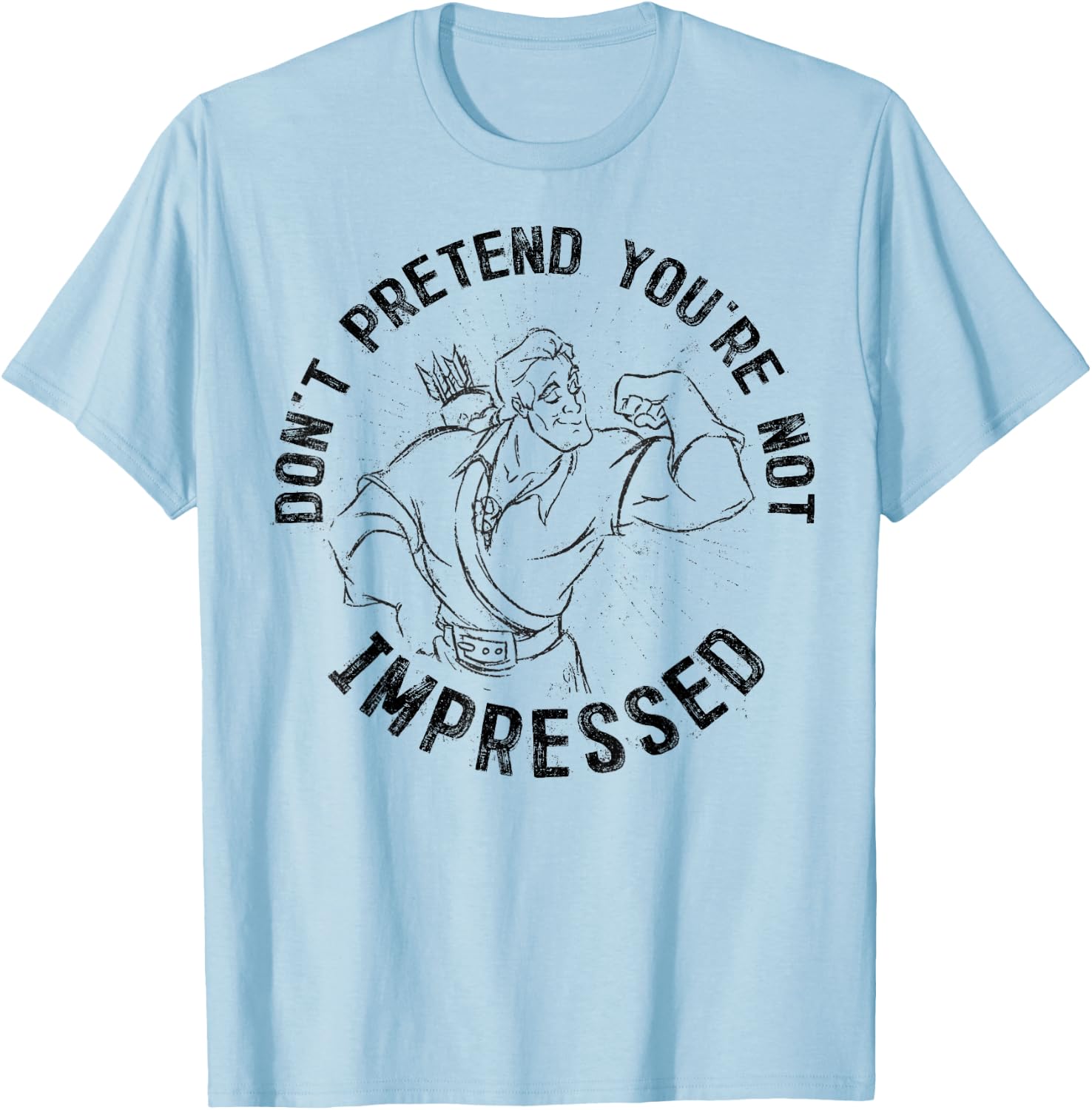 Disney Beauty And The Beast Gaston Muscles Graphic T-Shirt - T-Shirt | Light Blue