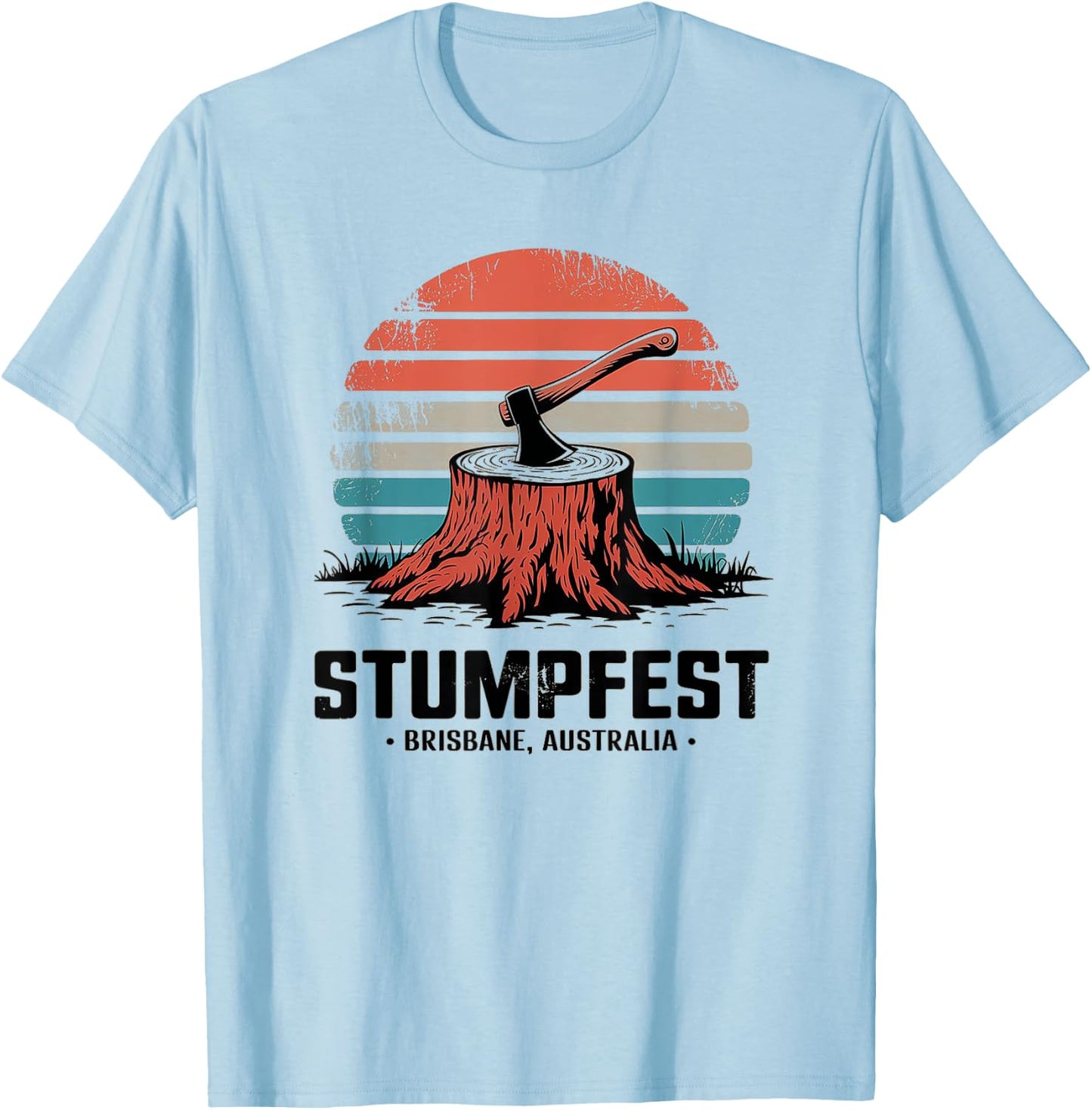 Vintage Stumpfest 2024 Brisbane Get Sweaty T-Shirt - T-Shirt | Light Blue
