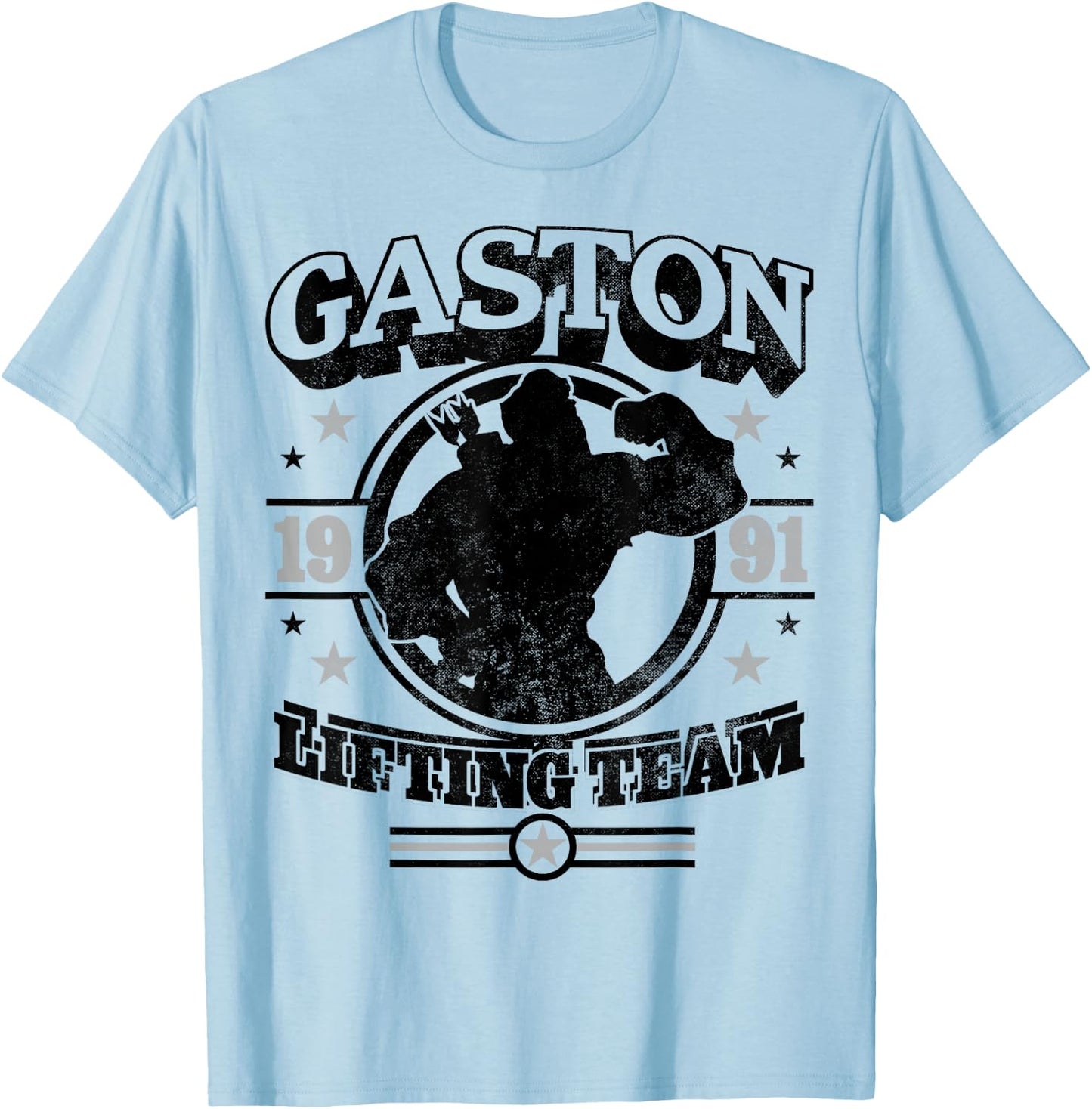 Disney Beauty and The Beast Gaston Graphic T-Shirt - T-Shirt | Light Blue