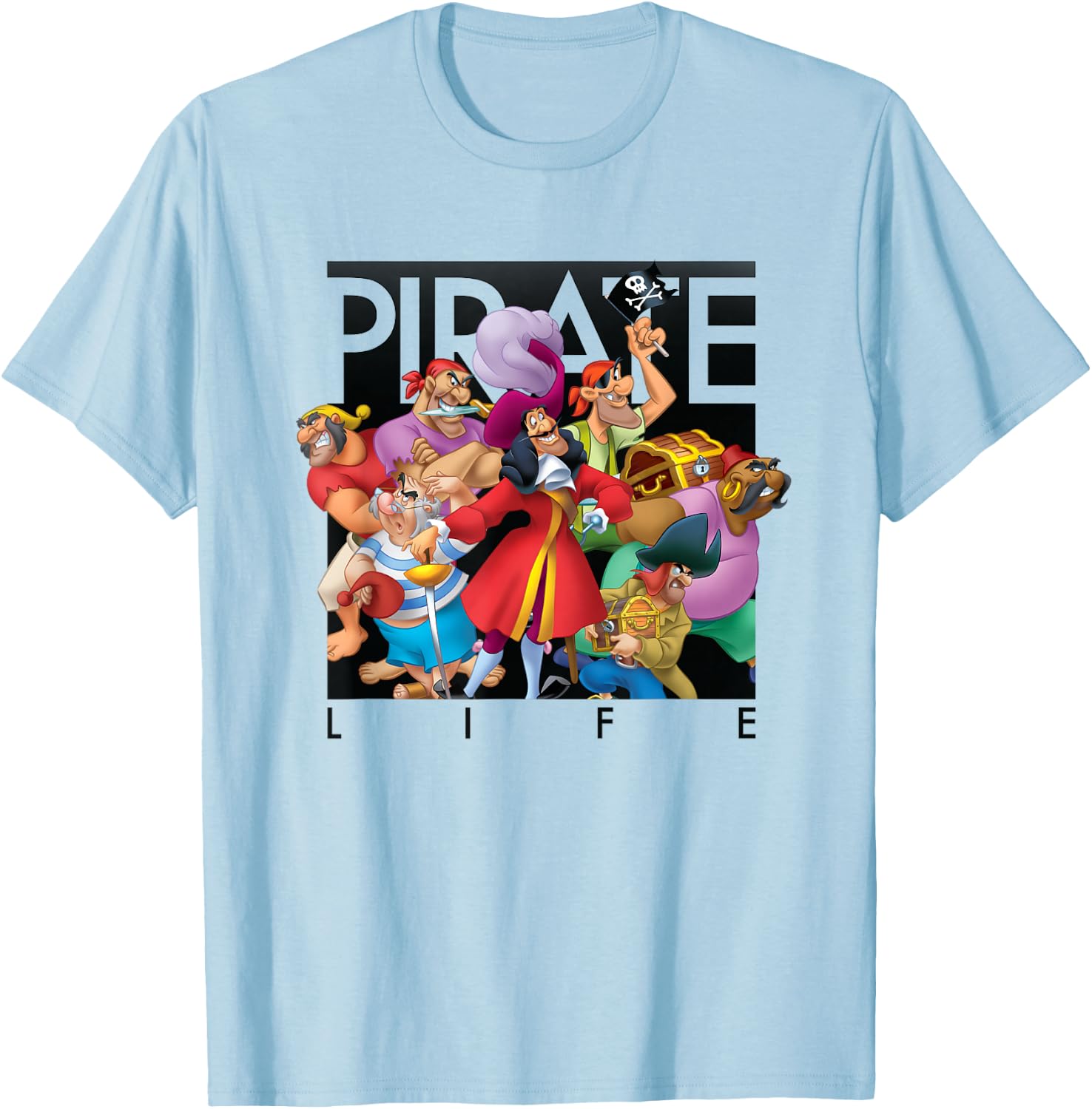 Disney - Pirate Life Captain Hook T-Shirt - T-Shirt | Light Blue