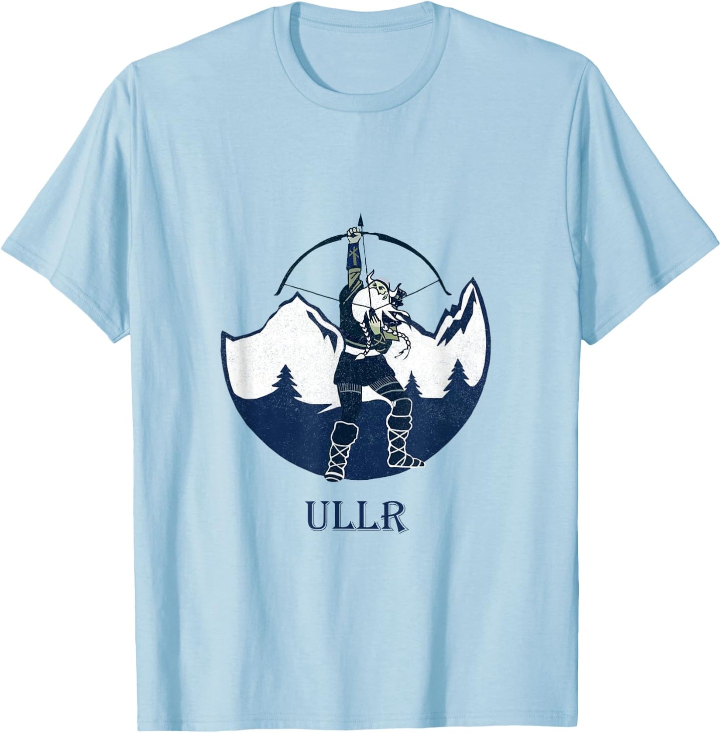 Ullr Norse God Of Archery Vintage Norwegian Hunting T-Shirt - T-Shirt | Light Blue