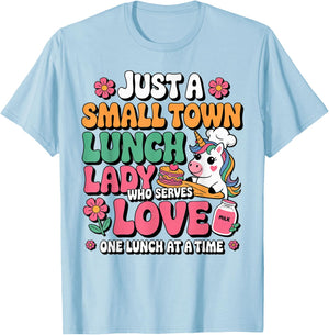 Lunch Lady School Cafeteria Crew T-Shirt - T-Shirt | Light Blue