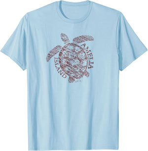 JCombs: Amelia Island, Florida, Sea Turtle T-Shirt - T-Shirt | Light Blue