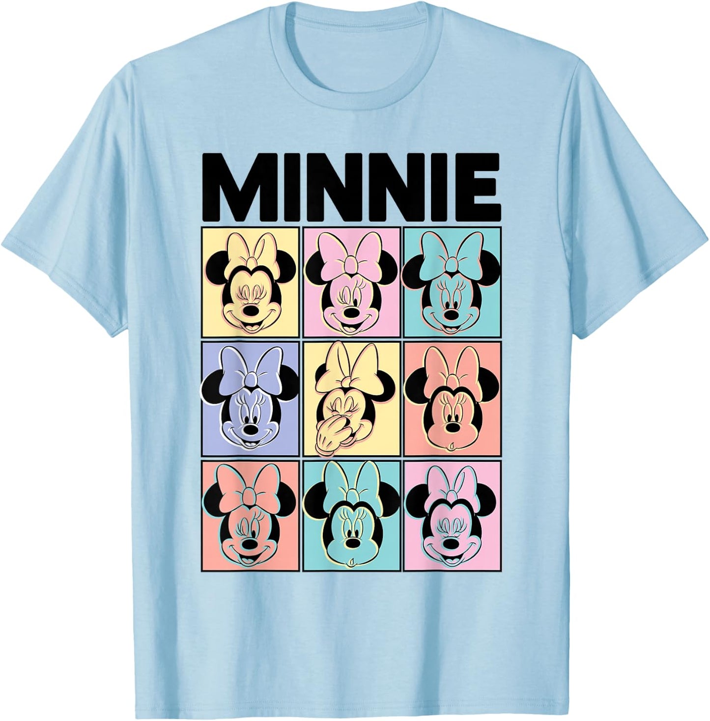 Disney - Minnie Mouse Pastel Boxes T-Shirt - T-Shirt | Light Blue