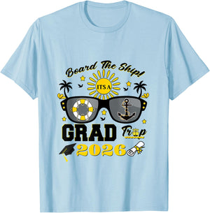 Matching Class 2026 Senior Cruise It's A Grad Trip Vacation T-Shirt - T-Shirt | Light Blue