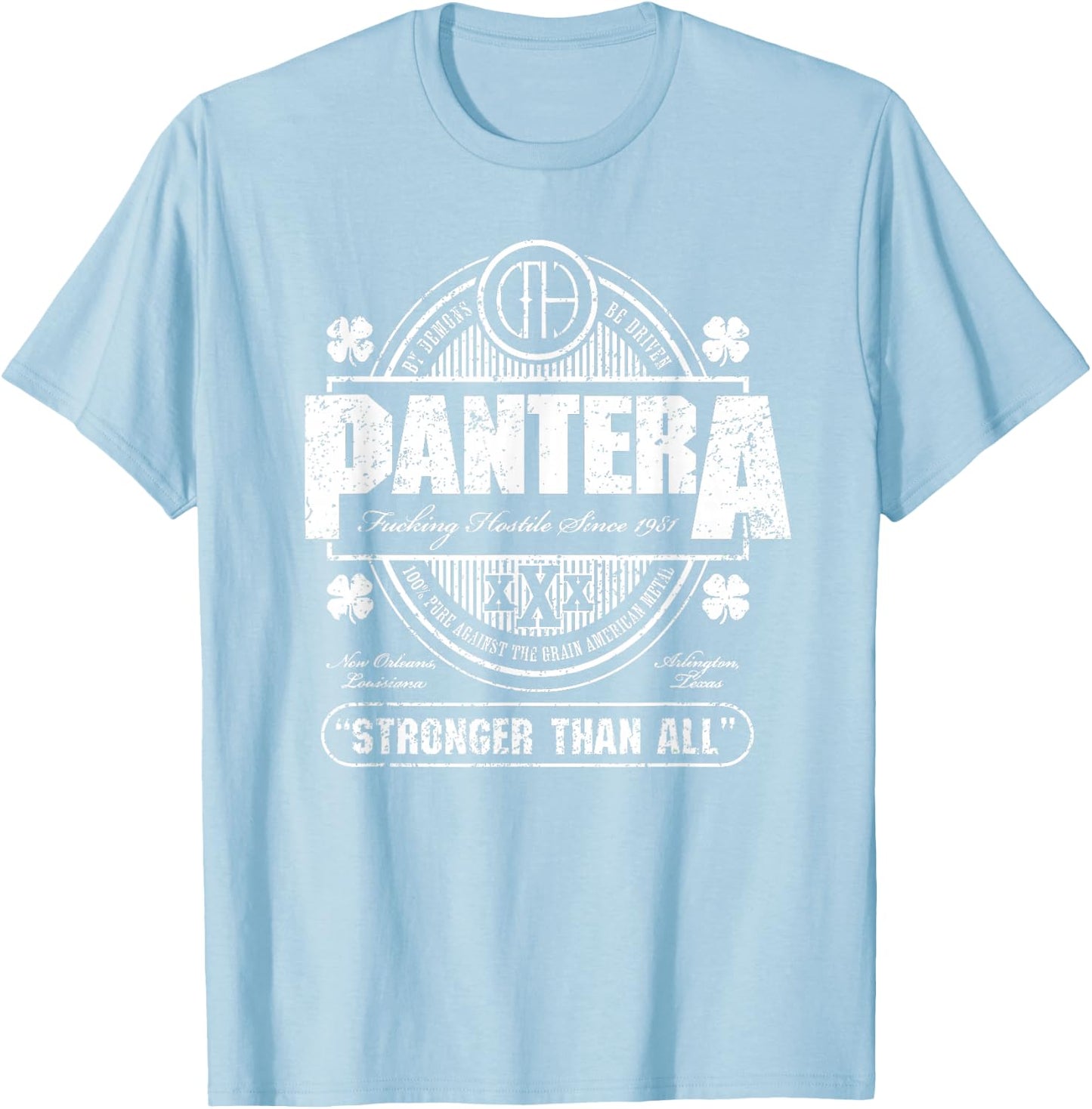 Pantera Official Stronger Than All St Patrick's Day T-Shirt - T-Shirt | Light Blue