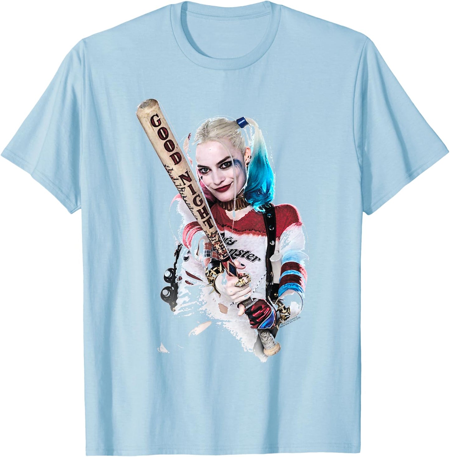 Suicide Squad Harley Quinn Bat at You T-Shirt - T-Shirt | Light Blue