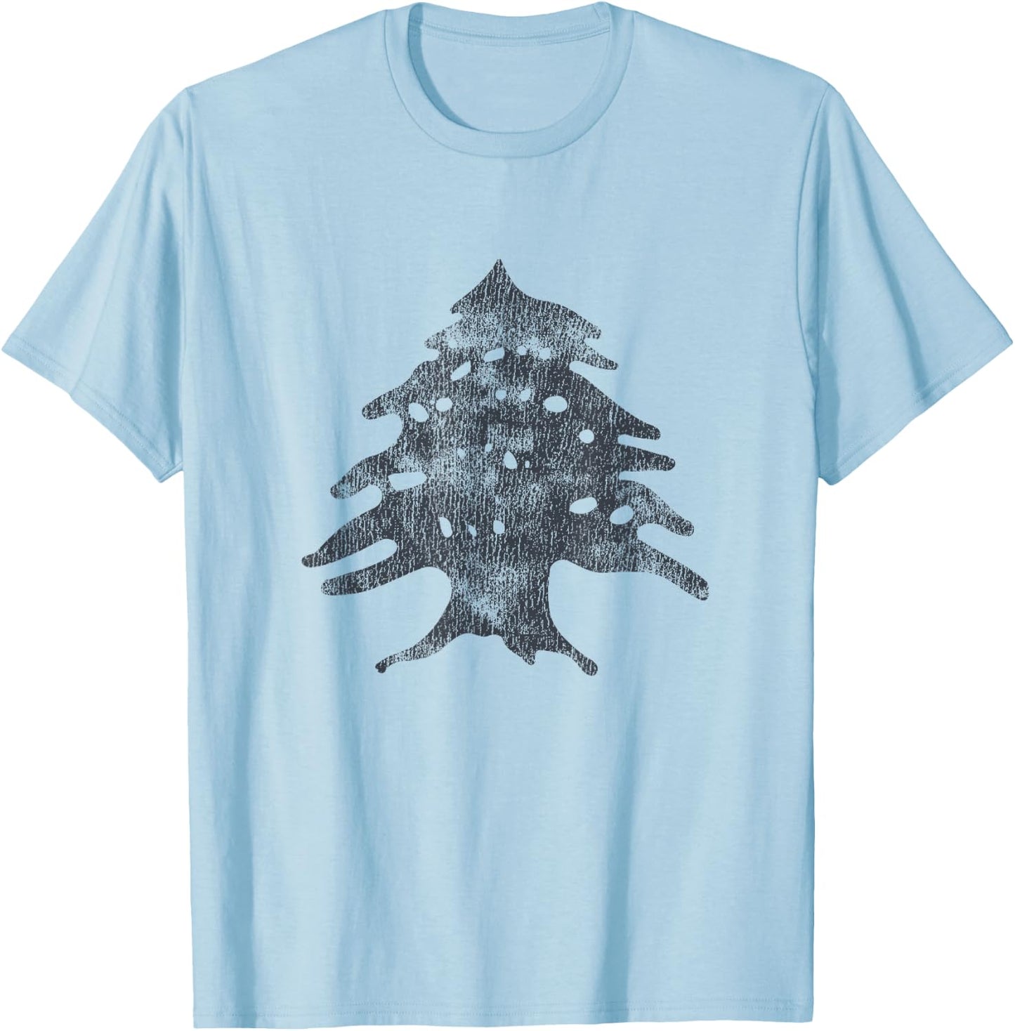 Vintage Lebanese Flag Of Lebanon Tree Retro Souvenir T-Shirt - T-Shirt | Light Blue