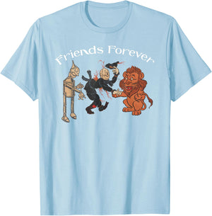 Wizard of OZ - Tin Man, Scarecrow, Cowardly Lion T-Shirt - T-Shirt | Light Blue