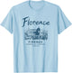 Florence Italy Duomo di Firenze Vintage Italian T-Shirt - T-Shirt | Light Blue