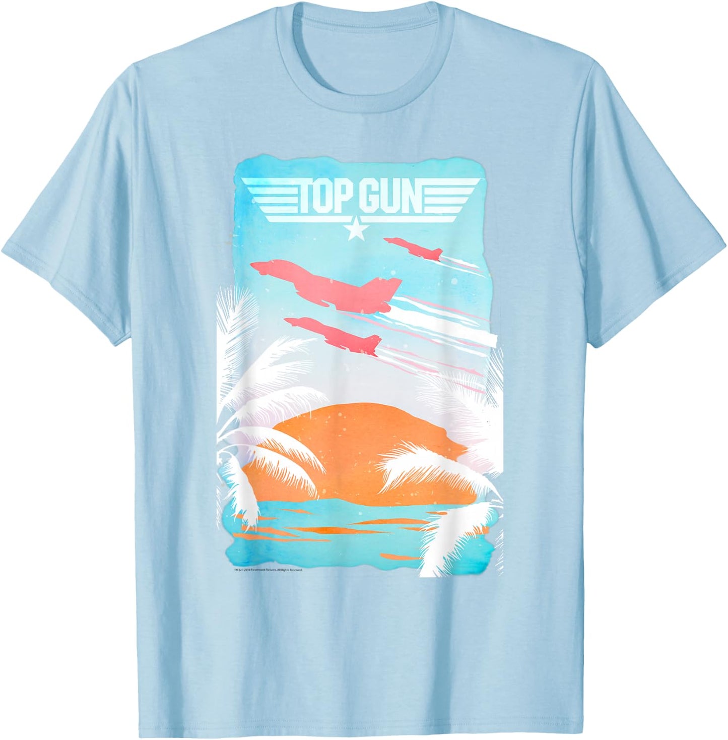 Top Gun Baja Sunset Action Movie T-Shirt - T-Shirt | Light Blue
