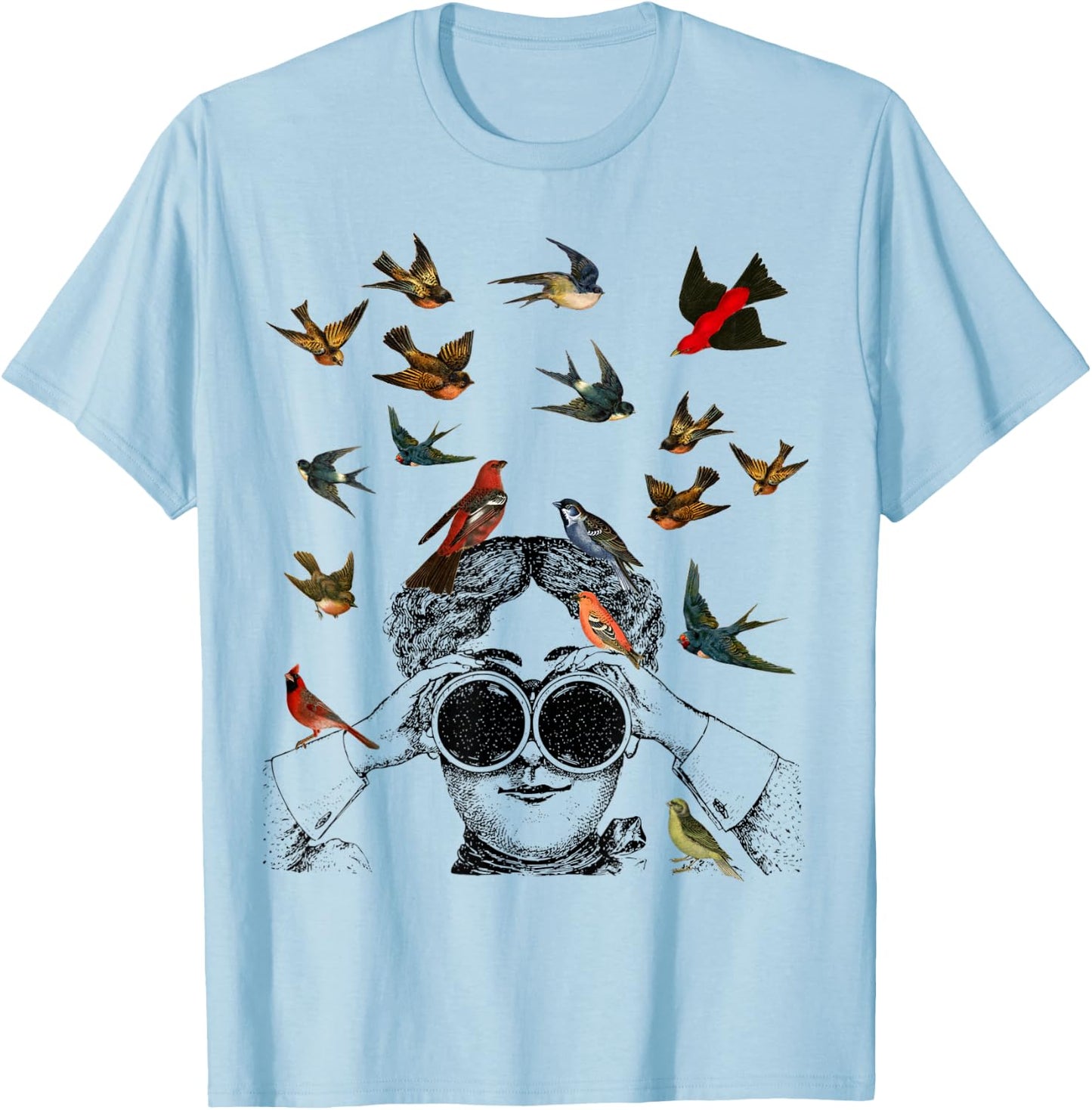 Birdwatching gifts ornithologist twitcher Bird lover T-Shirt - T-Shirt | Light Blue