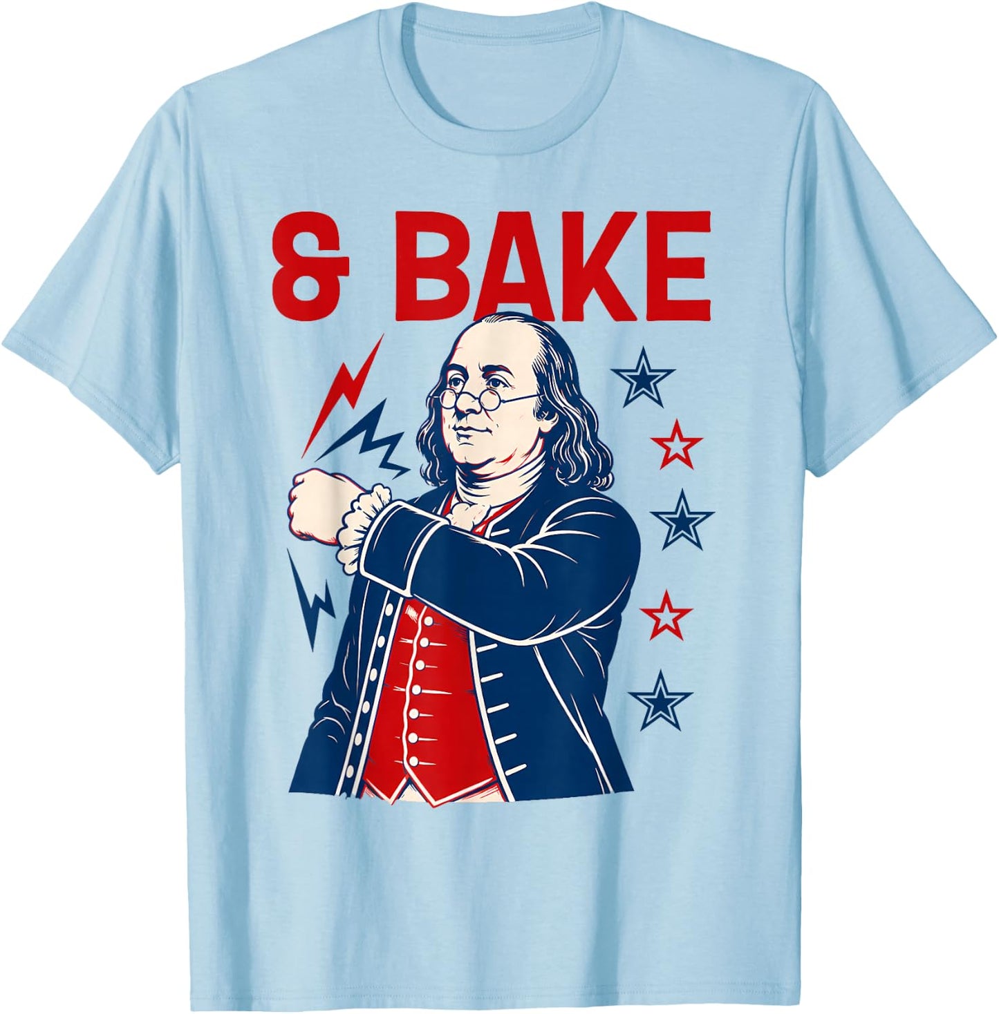 Funny Shake and Bake 4th of July Couple Matching T-Shirt - T-Shirt | Light Blue